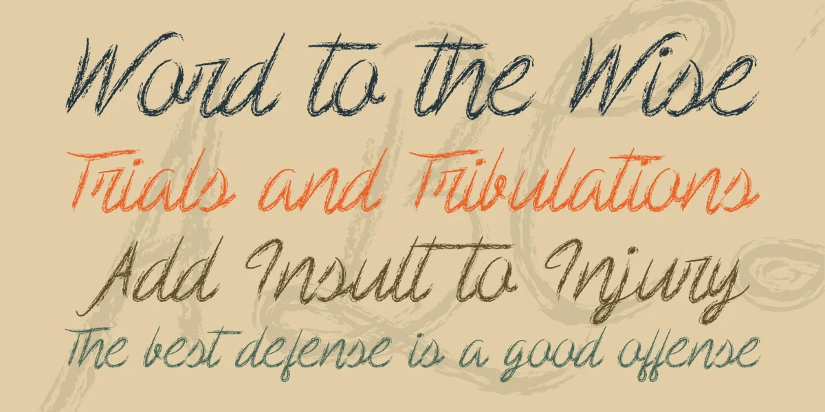 Scribble Script Font preview 2