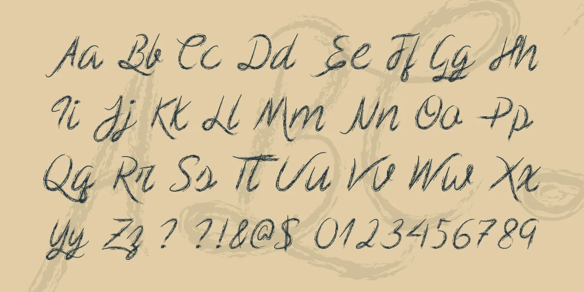 Scribble Script Font preview 4