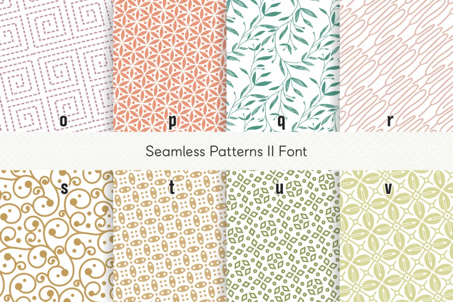 Seamless Patterns II Font preview 2