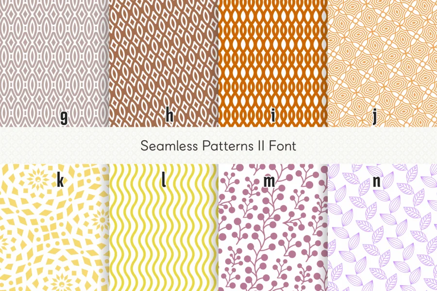 Seamless Patterns II Font preview 3