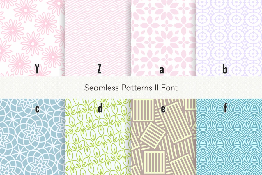 Seamless Patterns II Font preview 4