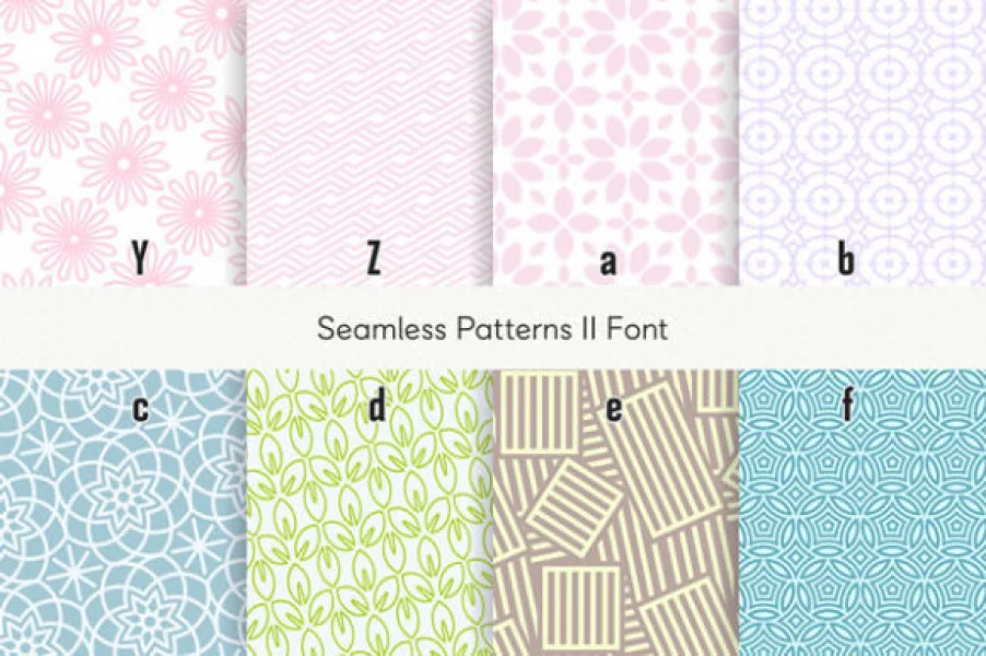 Seamless Patterns II Font preview 5