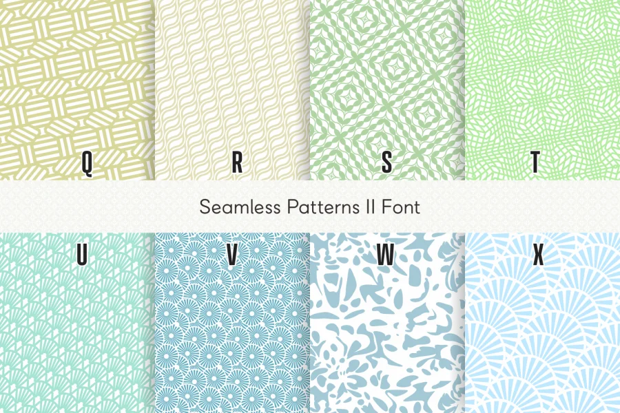 Seamless Patterns II Font preview 6