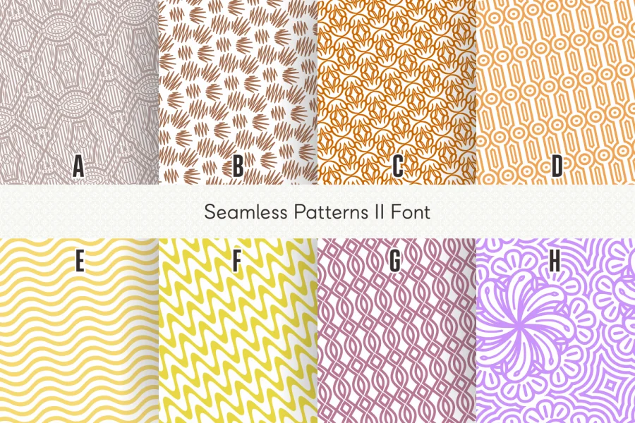 Seamless Patterns II Font preview 7