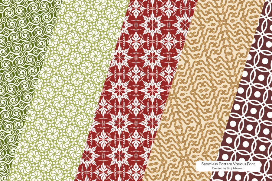 Seamless Patterns Various Font preview 3