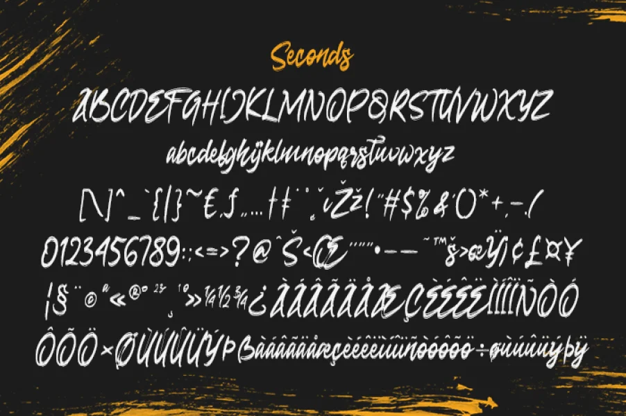 Seconds Font preview 3