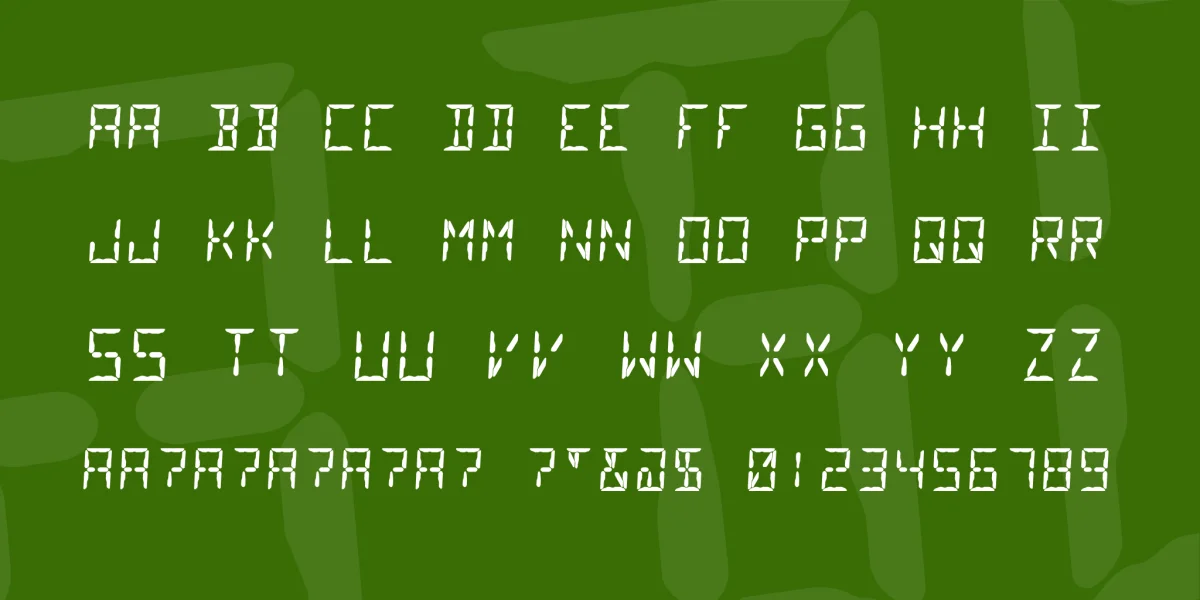 Segment14 Font preview 3