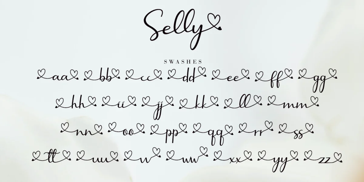 Selly Calligraphy Font preview 11