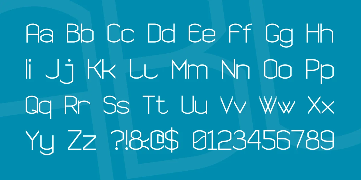 Semi Rounded Sans Serif 7 Font preview 4