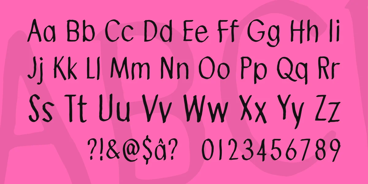 Send me a postcard Font preview 3