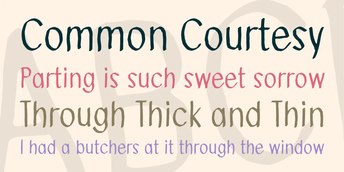 Send me a postcard Font preview 4