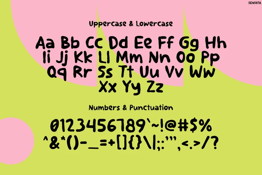 Sensota Font preview 2