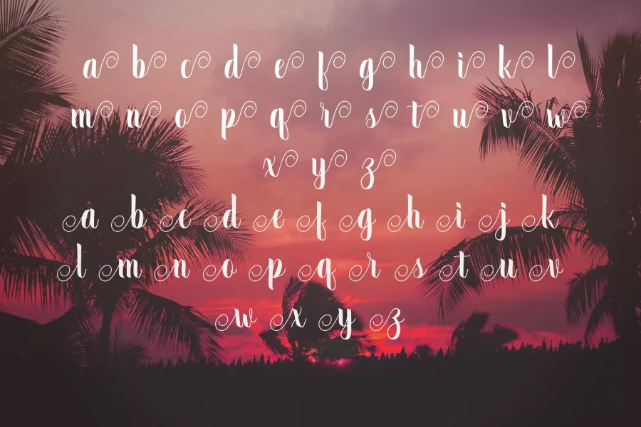September Script Font preview 6