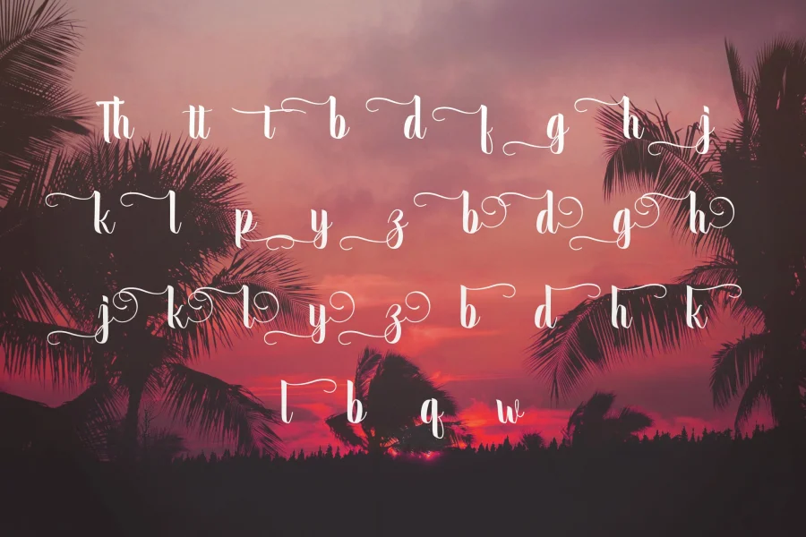 September Script Font preview 7