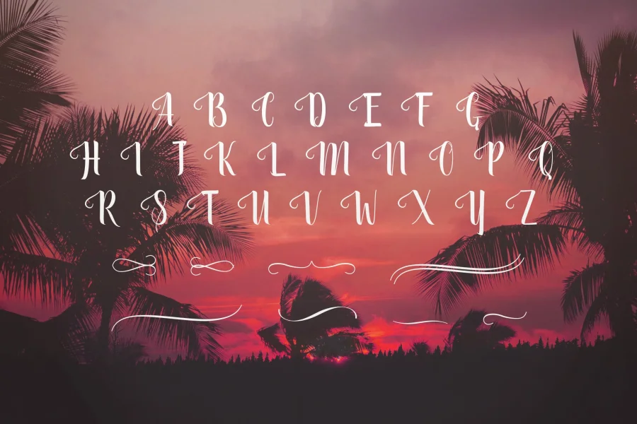 September Script Font preview 8