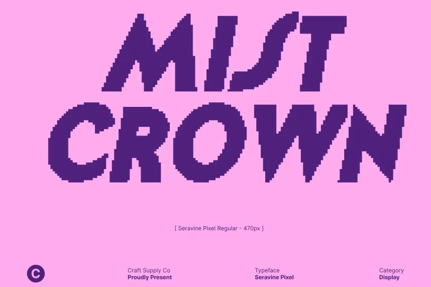 Seravine Pixel Font preview 3
