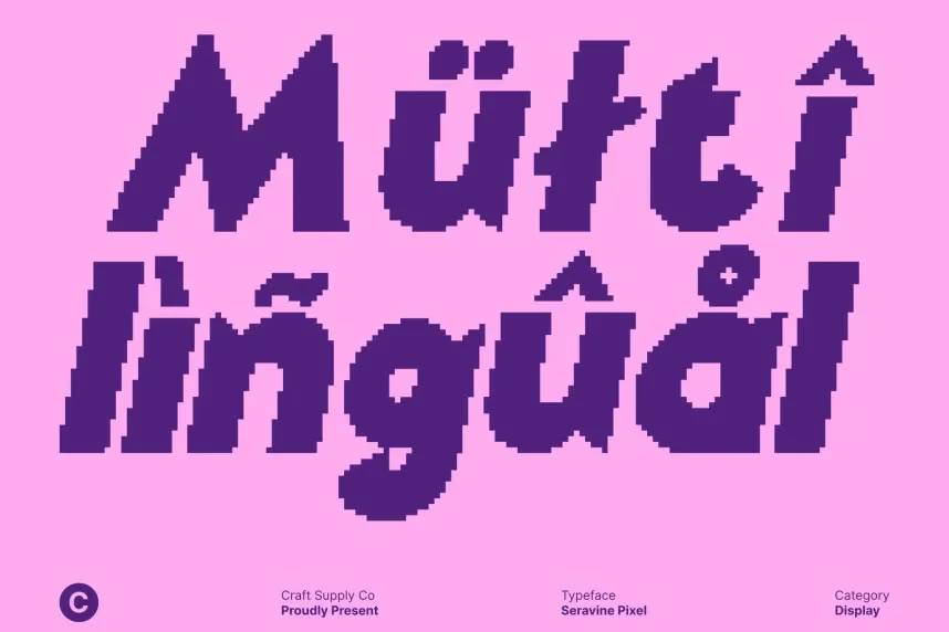 Seravine Pixel Font preview 5