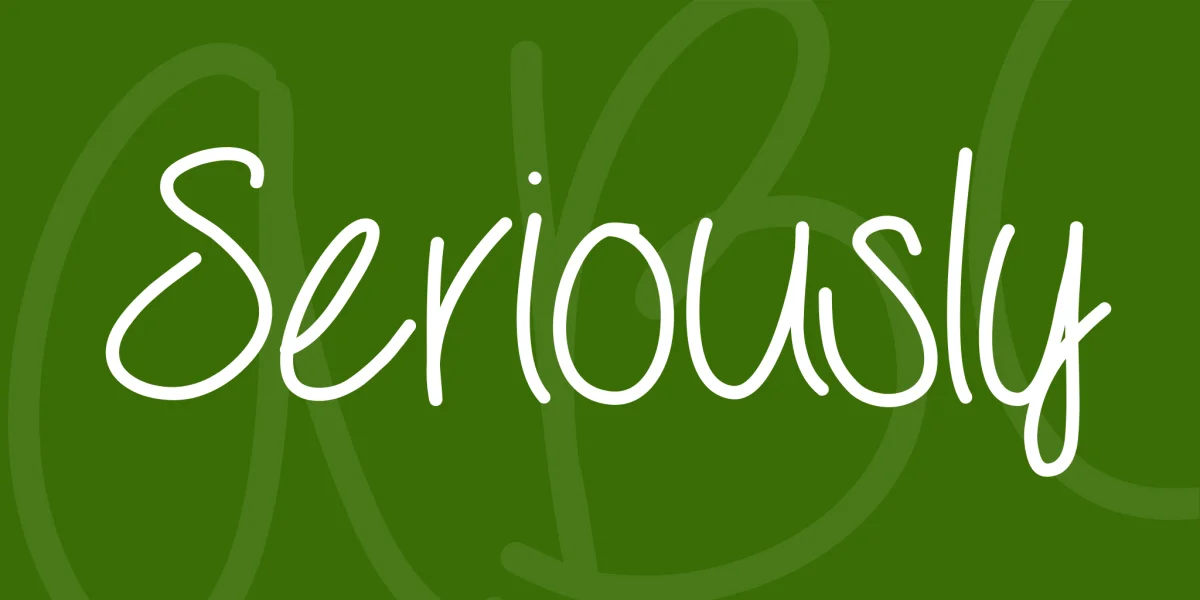 Seriously Font preview 2