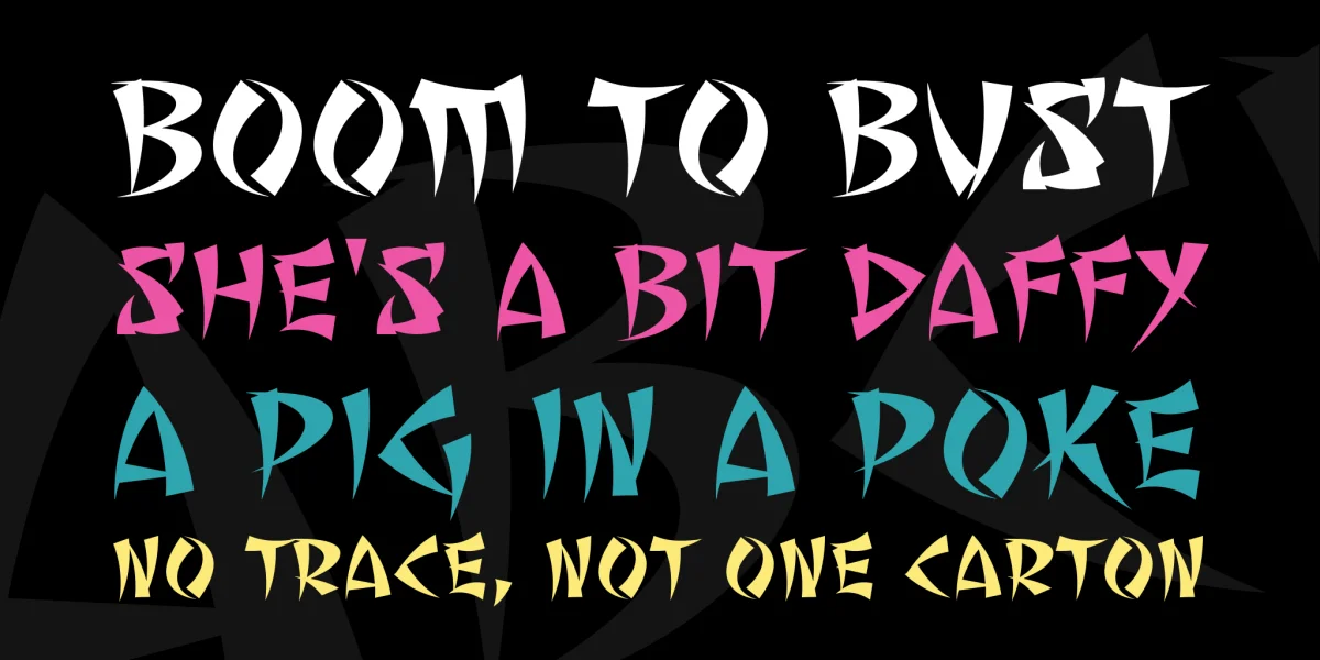 Seven Monkey Fury BB Font preview 2