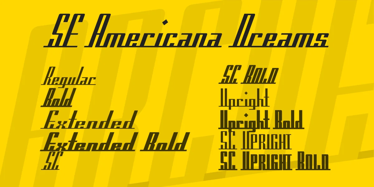 SF Americana Dreams Font Family preview 2