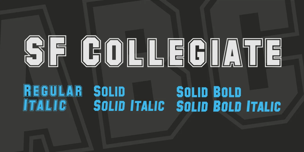 SF Collegiate Font Family