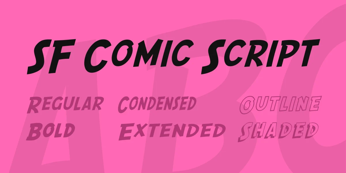 SF Comic Script Font Family