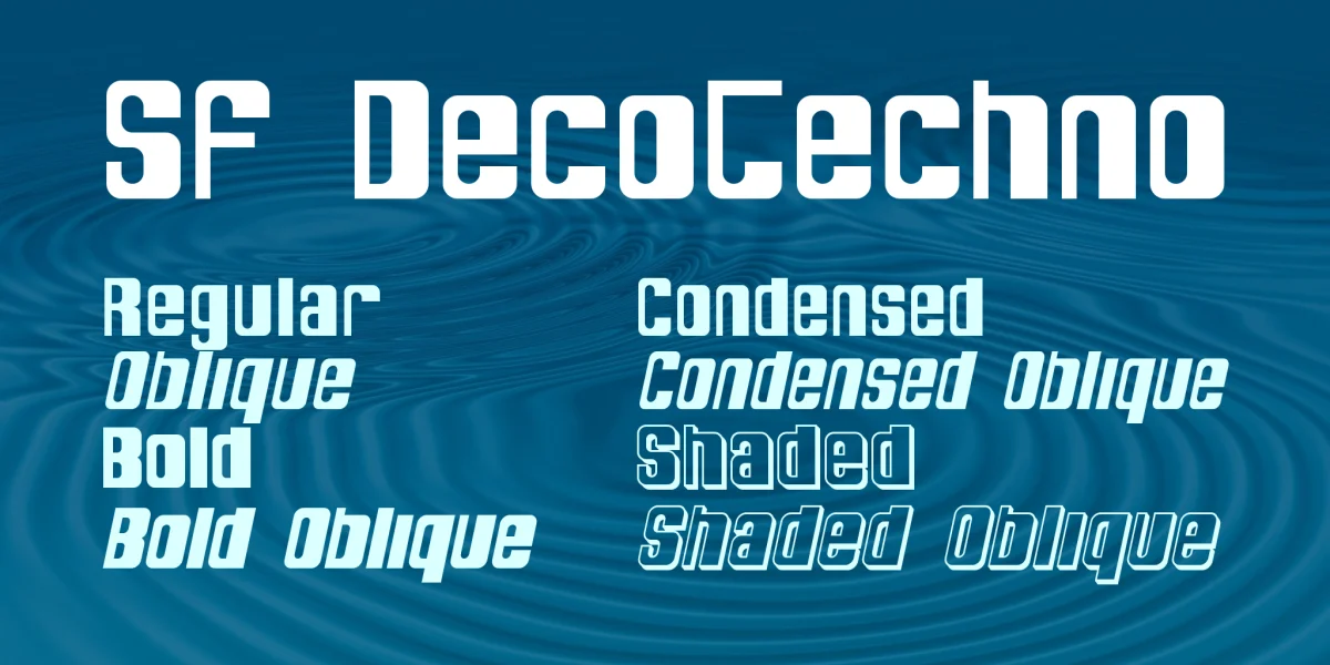 SF DecoTechno Font Family