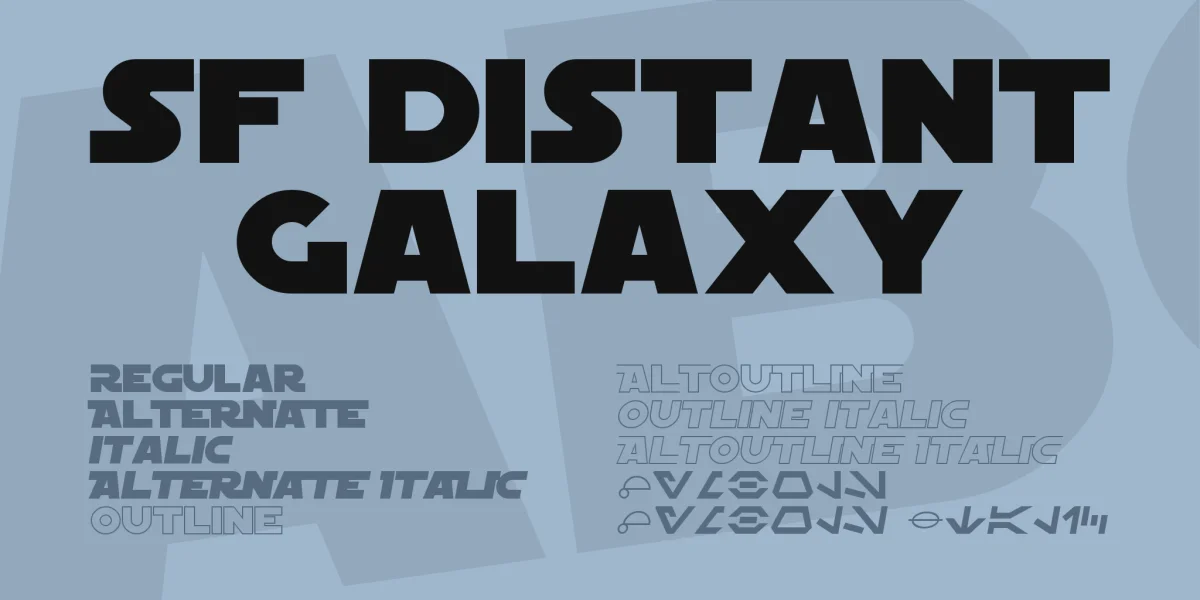 SF Distant Galaxy Font Family preview 2