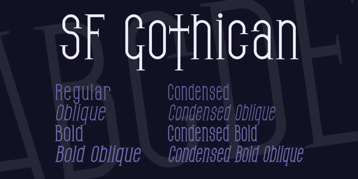 SF Gothican Font Family preview 2