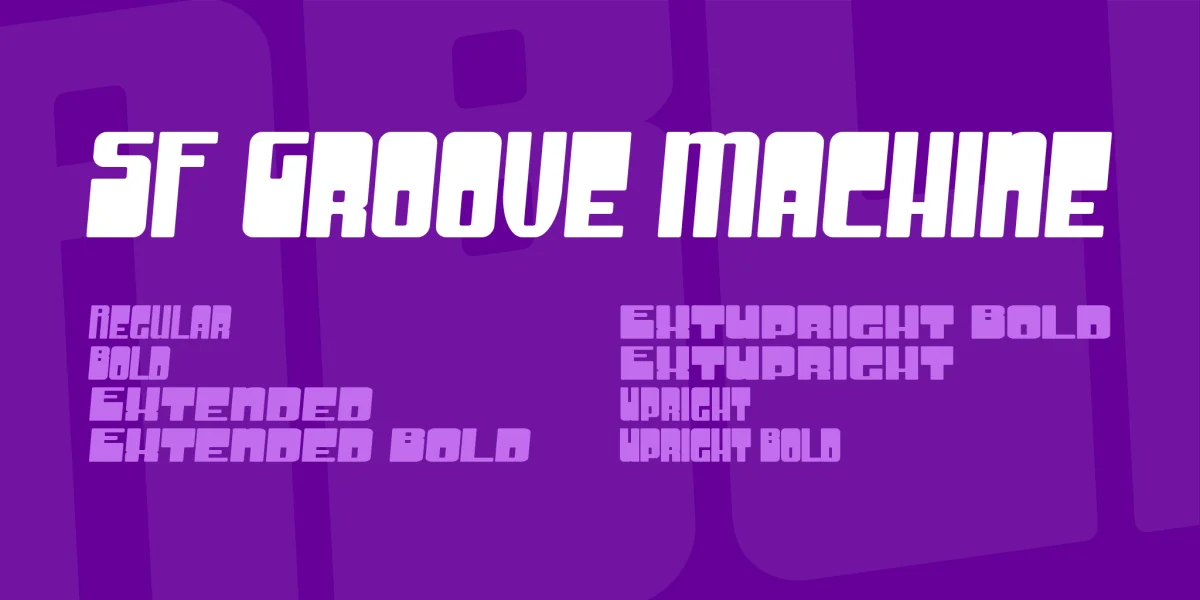 SF Groove Machine Font Family preview 2