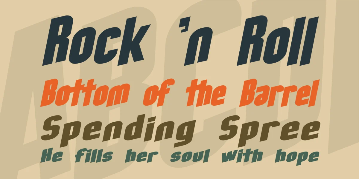SF Obliquities Font Family preview 2