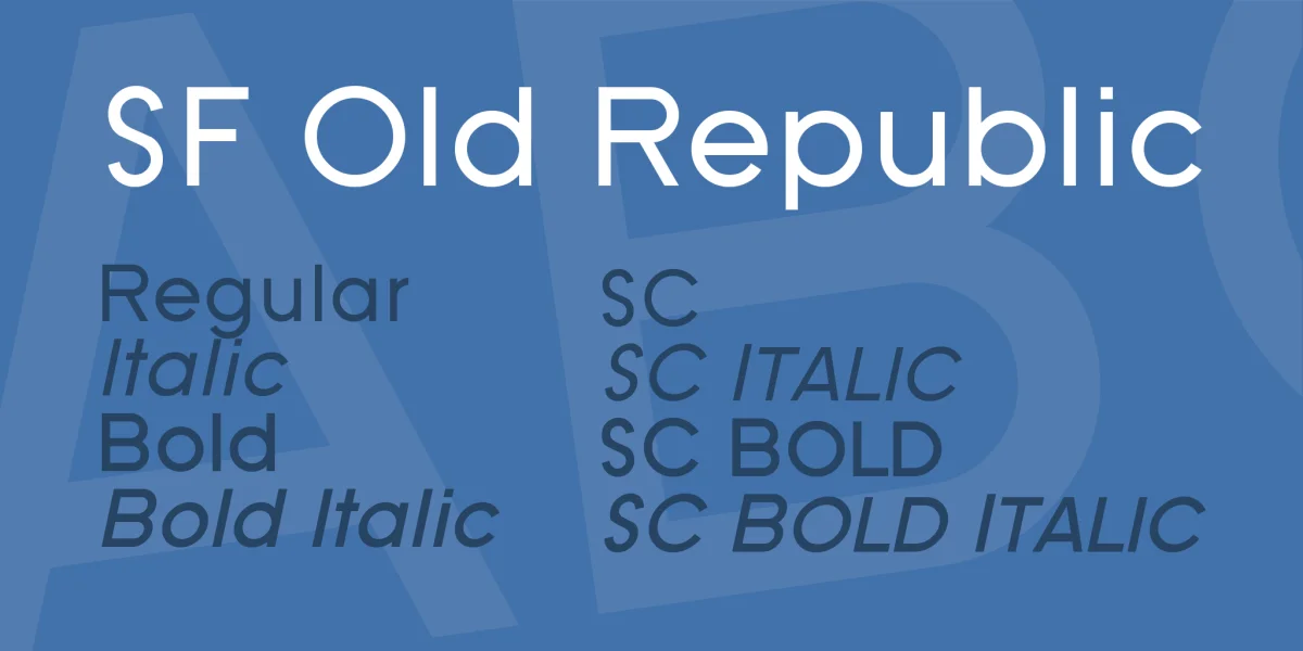 SF Old Republic Font Family preview 2