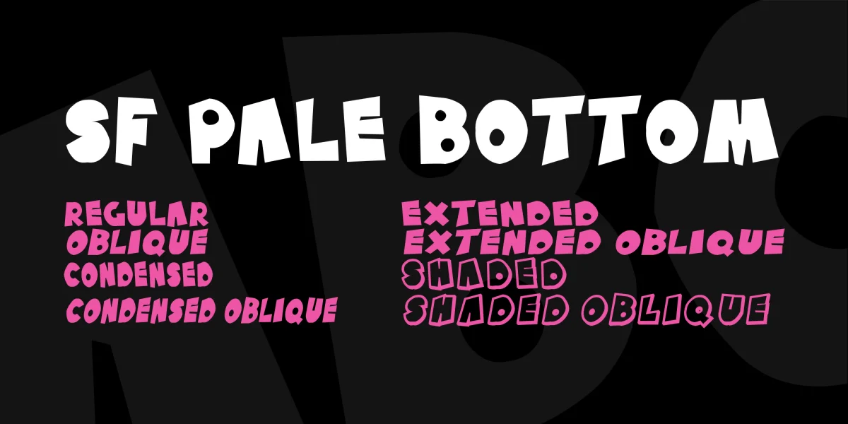 SF Pale Bottom Font Family