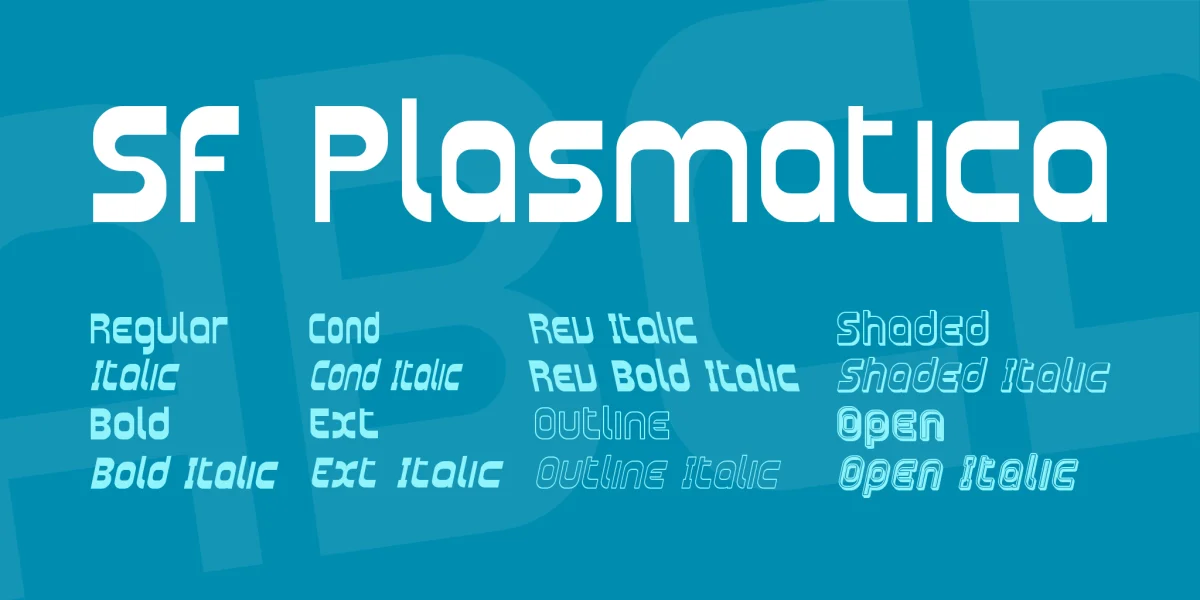 SF Plasmatica Font Family preview 2