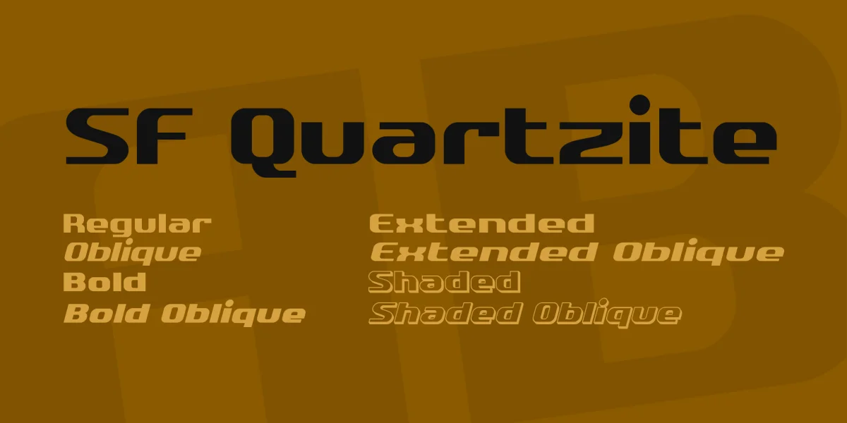 SF Quartzite Font Family
