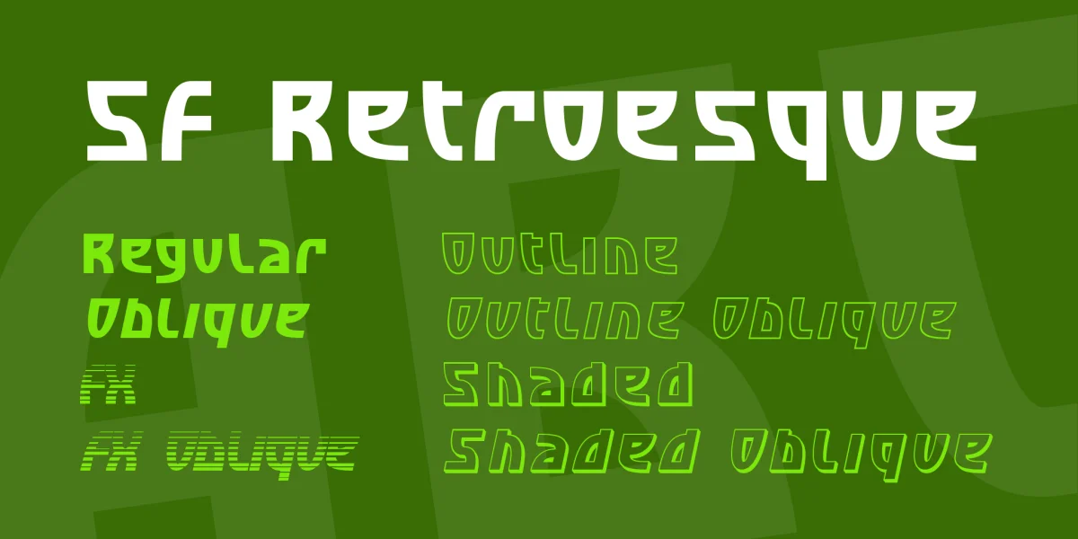 SF Retroesque Font Family