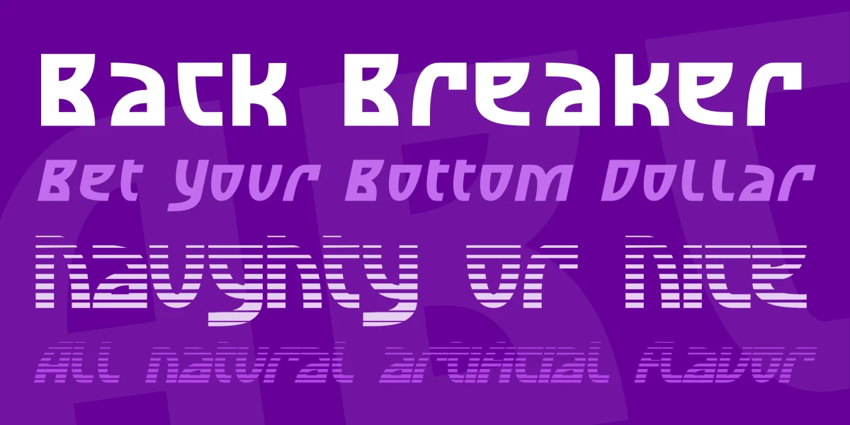 SF Retroesque Font Family preview 2