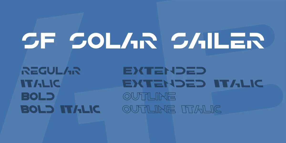 SF Solar Sailer Font Family preview 2