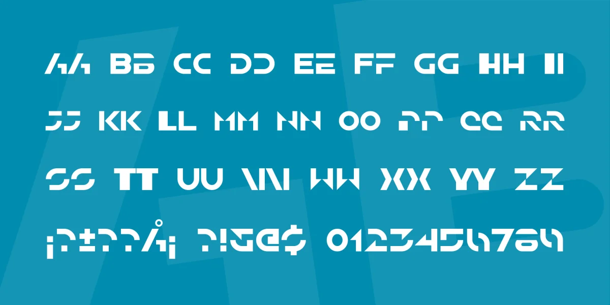 SF Solar Sailer Font Family preview 3
