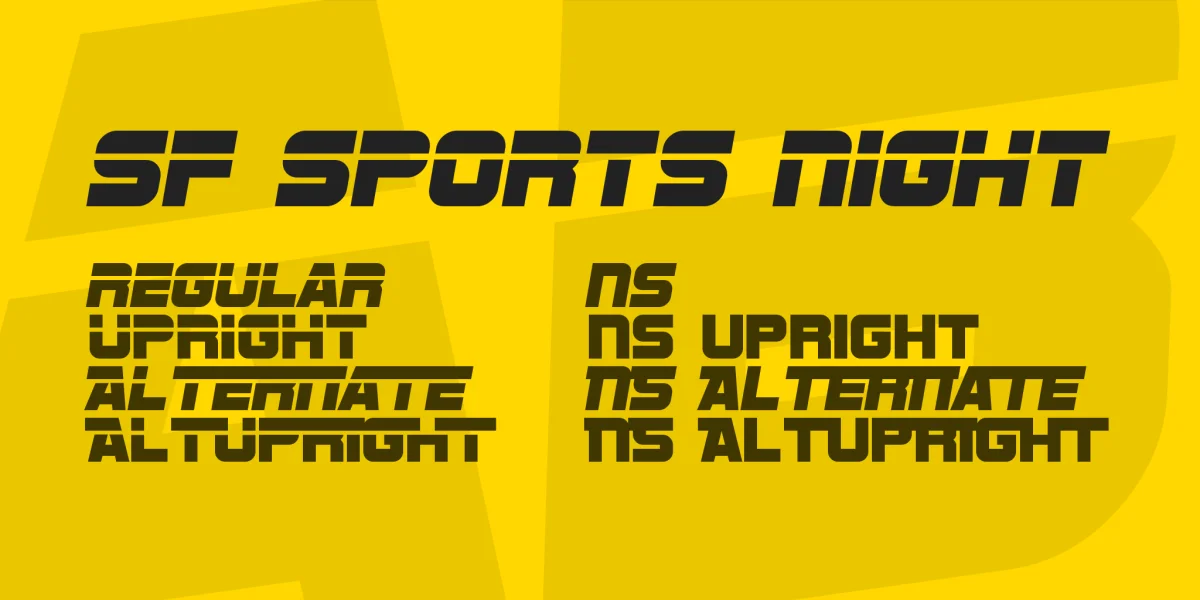 SF Sports Night Font Family