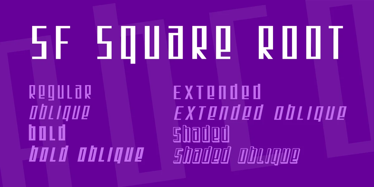 SF Square Root Font Family