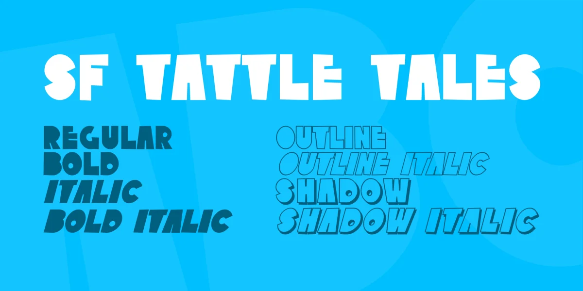 SF Tattle Tales Font Family