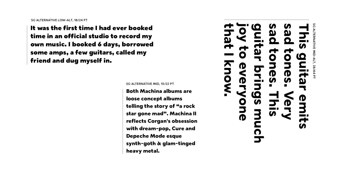 SG Alternative Font Family preview 6