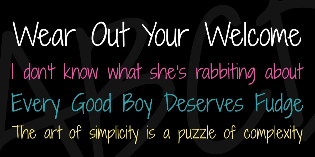Shadows Into Light Two Font preview 2