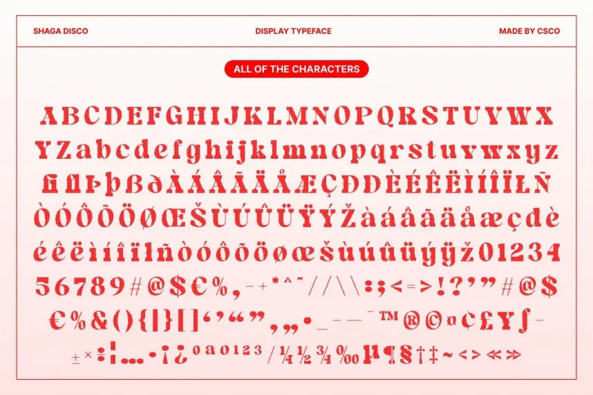 Shaga Disco Font preview 6