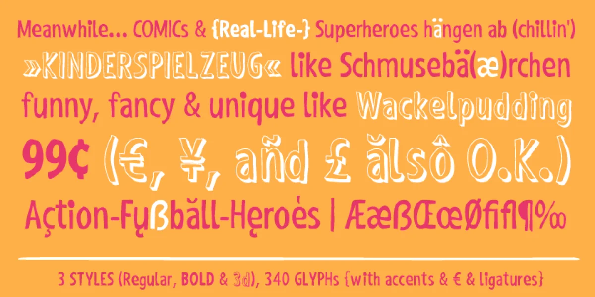 Shaky Hand Some Comic Font Family preview 2