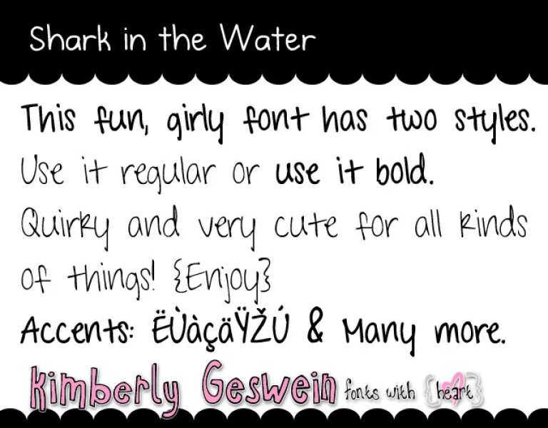 Shark in the Water Font Family