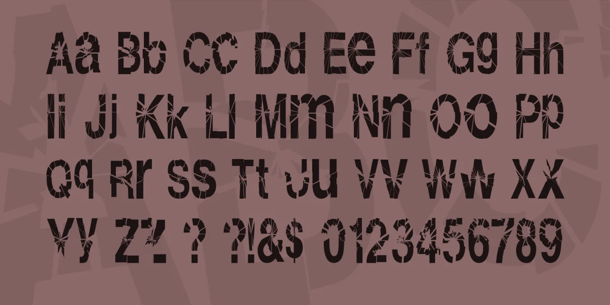 Shatterboxx Font preview 2