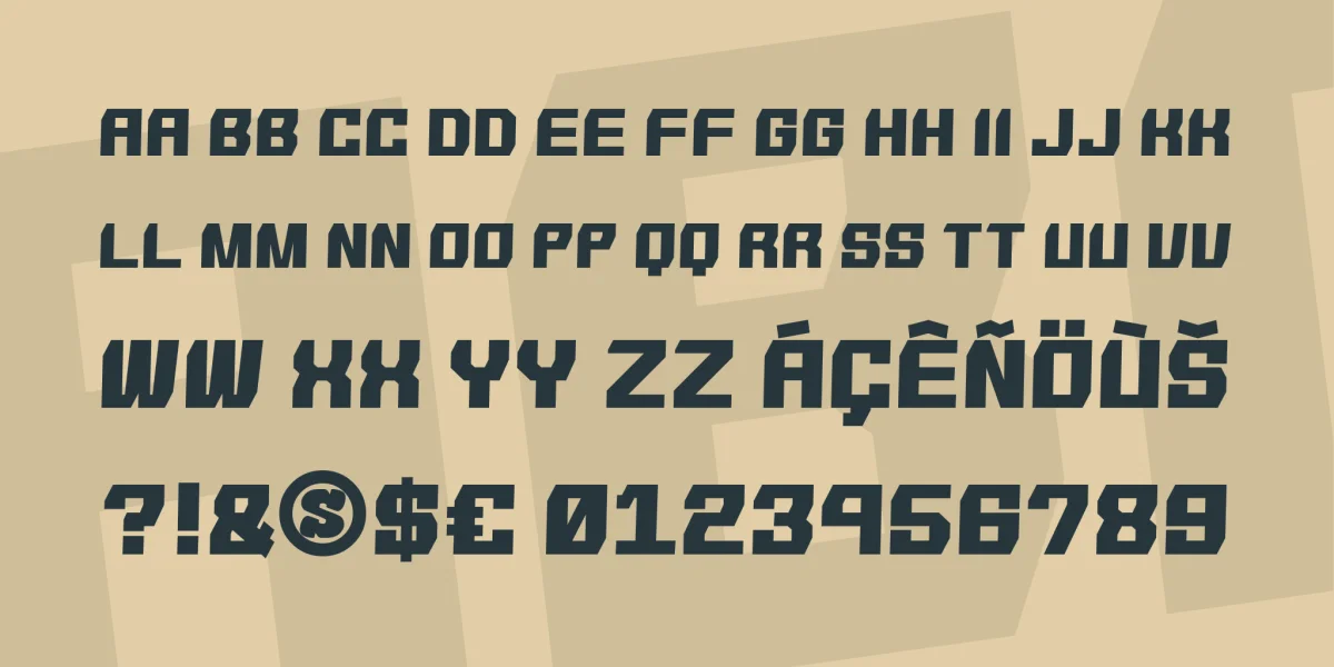 SHMUP in the zone Font preview 5