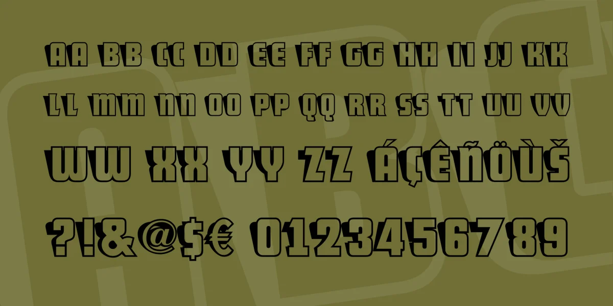 ShoCard Caps NF Font preview 2